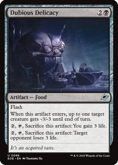 Dubious Delicacy Edge of Eternities Magic card