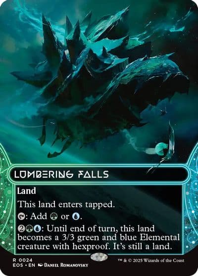 Lumbering Falls 0024 Borderless Edge of Eternities: Stellar Sights Magic card