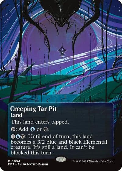 Creeping Tar Pit 0054 Borderless Edge of Eternities: Stellar Sights Magic card