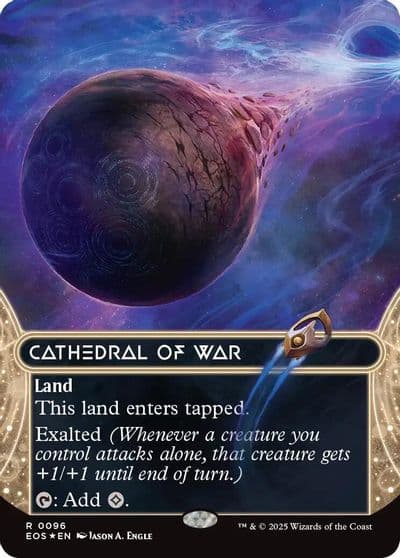 Cathedral of War 0096 Borderless Galaxy Foil Edge of Eternities: Stellar Sights Magic card