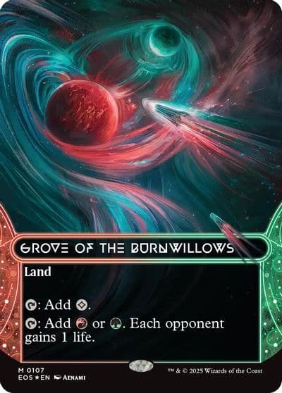 Grove of the Burnwillows 0107 Borderless Galaxy Foil Edge of Eternities: Stellar Sights Magic card