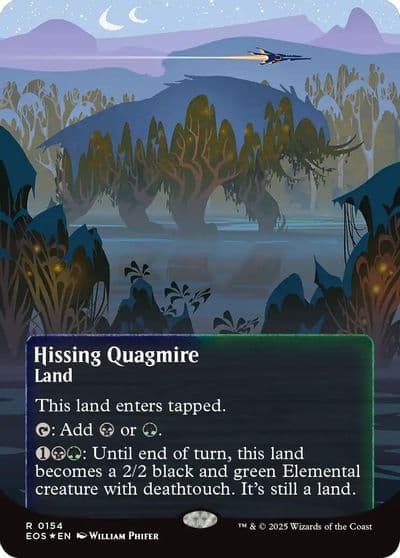 Hissing Quagmire 0154 Borderless Galaxy Foil Edge of Eternities: Stellar Sights Magic card