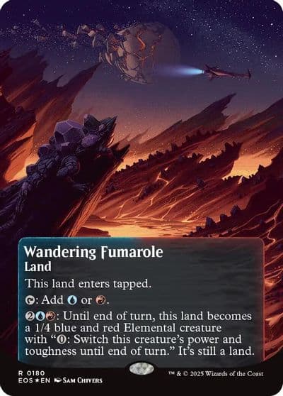 Wandering Fumarole 0180 Borderless Galaxy Foil Edge of Eternities: Stellar Sights Magic card