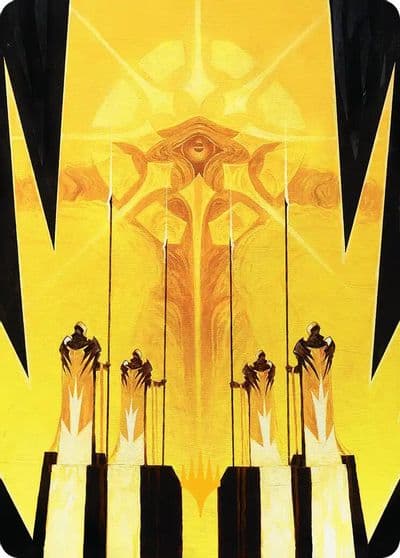 Hardlight Containment Art Card Gold Stamped Planeswalker Symbol Art Series: Edge of Eternities Magic card