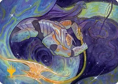 Seam Rip Art Card Gold Stamped Planeswalker Symbol Art Series: Edge of Eternities Magic card