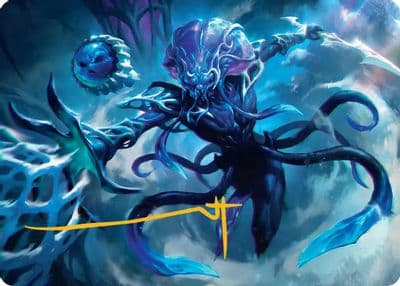 Illvoi Galeblade Art Card Gold Stamped Signature Art Series: Edge of Eternities Magic card