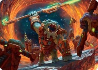 Frontline War Rager Art Card Art Series: Edge of Eternities Magic card
