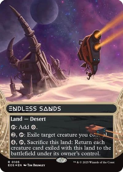 Endless Sands 0105 Borderless Galaxy Foil Edge of Eternities: Stellar Sights Magic card