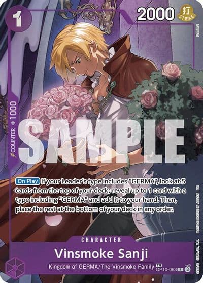Vinsmoke Sanji TR Legacy of the Master One Piece card