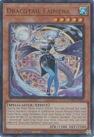 Dracotail Faimena Justice Hunters Yu-Gi-Oh! card