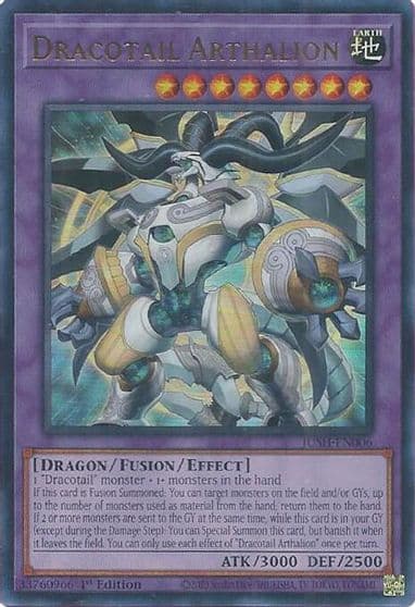 Dracotail Arthalion Justice Hunters Yu-Gi-Oh! card
