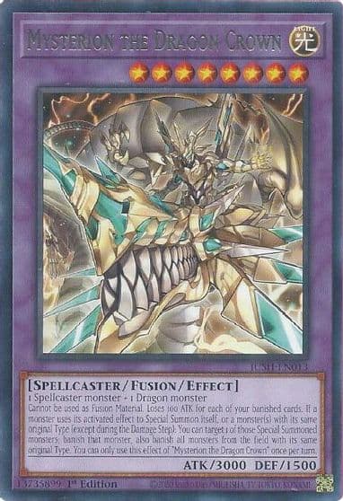 Mysterion the Dragon Crown Justice Hunters Yu-Gi-Oh! card