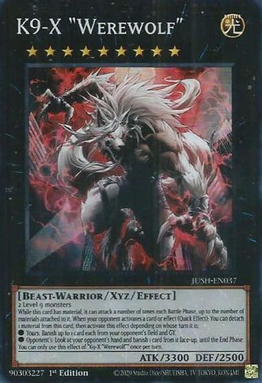 K9 X Werewolf Justice Hunters Yu-Gi-Oh! card