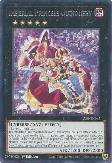 Imperial Princess Quinquery Justice Hunters Yu-Gi-Oh! card