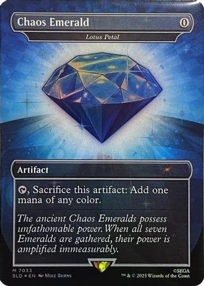 Chaos Emerald Lotus Petal 7033 Secret Lair Drop Series Magic card