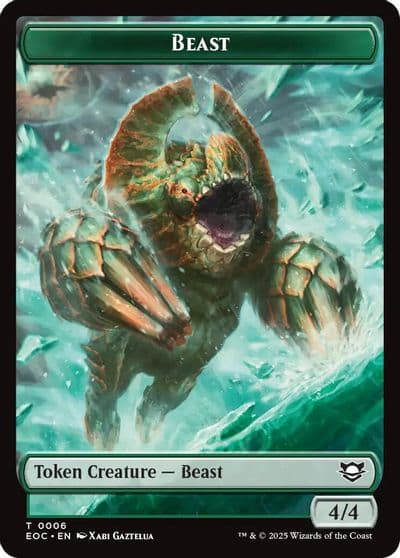 Beast 0006 Lander 0008 Double Sided Token Commander: Edge of Eternities Magic card