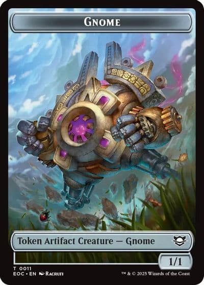 Gnome Golem 0014 Double Sided Token Commander: Edge of Eternities Magic card