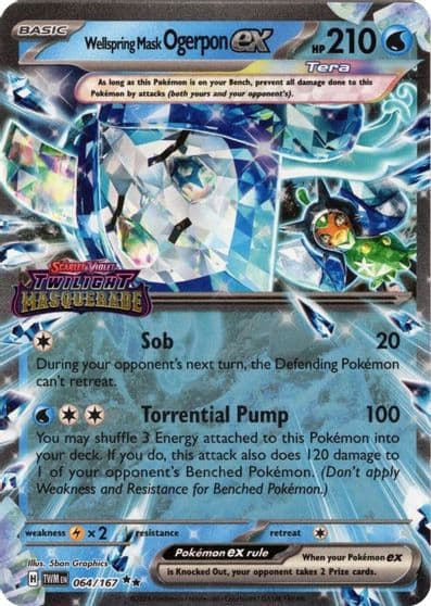 Wellspring Mask Ogerpon ex (Twilight Masquerade Stamp) Miscellaneous Cards & Products Pokemon card