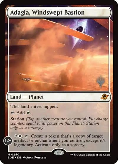 Adagia Windswept Bastion Promo Pack: Edge of Eternities Magic card