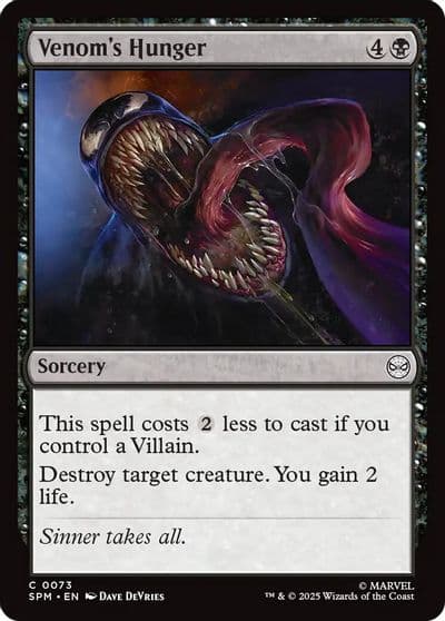 Venoms Hunger Marvel's Spider-Man Magic card