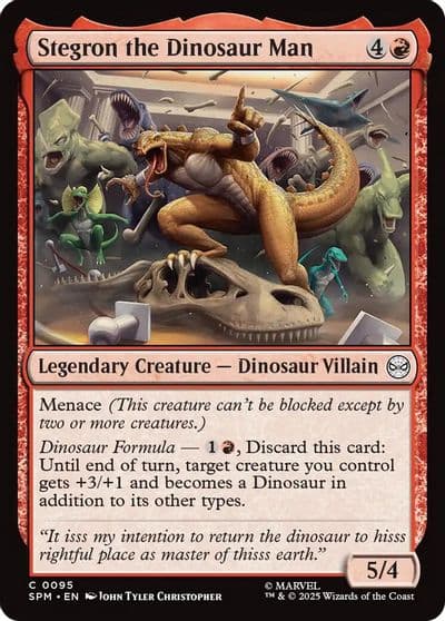 Stegron the Dinosaur Man Marvel's Spider-Man Magic card