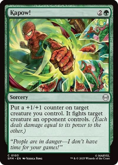 Kapow Marvel's Spider-Man Magic card