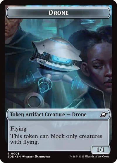 Drone Lander 0006 Doubled Sided Token Edge of Eternities Magic card