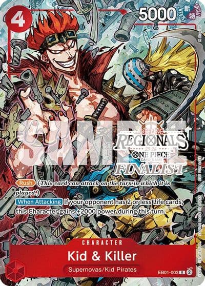 Kid and Killer Offline Regional Finalist Card Set 2025 Vol2 One Piece Promotion Cards One Piece card
