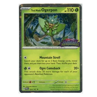 Teal Mask Ogerpon (Twilight Masquerade Stamp) Miscellaneous Cards & Products Pokemon card