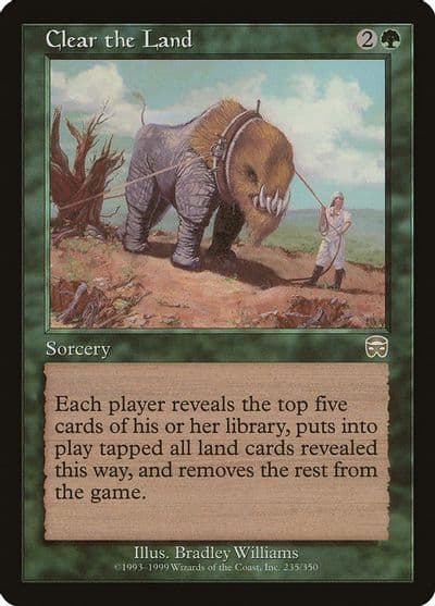 Clear the Land Mercadian Masques Magic card