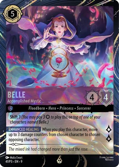 Belle Accomplished Mystic Disney Lorcana Promo Cards Lorcana card