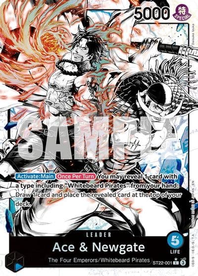 Ace and Newgate Parallel Starter Deck 22: Ace & Newgate One Piece card
