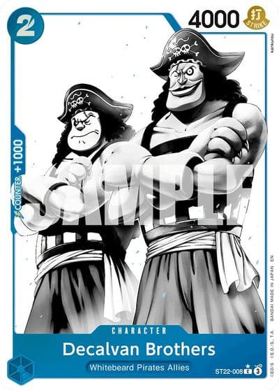 Decalvan Brothers Parallel Starter Deck 22: Ace & Newgate One Piece card