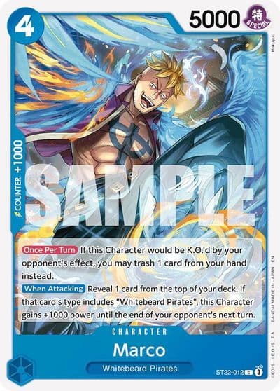 Marco Starter Deck 22: Ace & Newgate One Piece card
