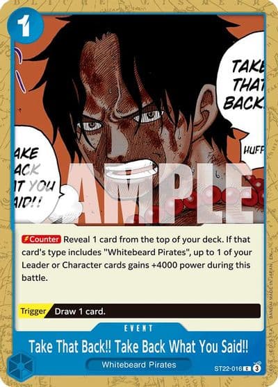 Take That Back Take Back What You Said Starter Deck 22: Ace & Newgate One Piece card
