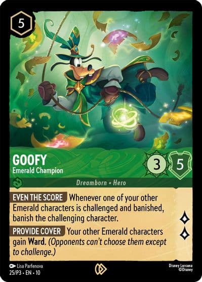 Goofy Emerald Champion Disney Lorcana Promo Cards Lorcana card