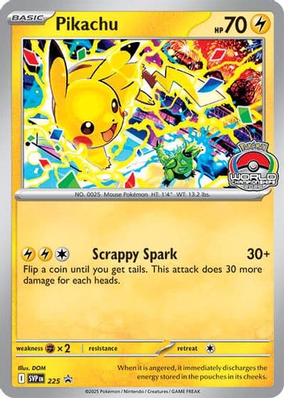 Pikachu - 225 (World Championship 2025) SV: Scarlet & Violet Promo Cards Pokemon card