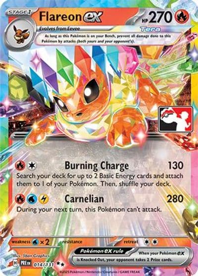 Flareon ex Prize Pack Series Cards Pokemon card