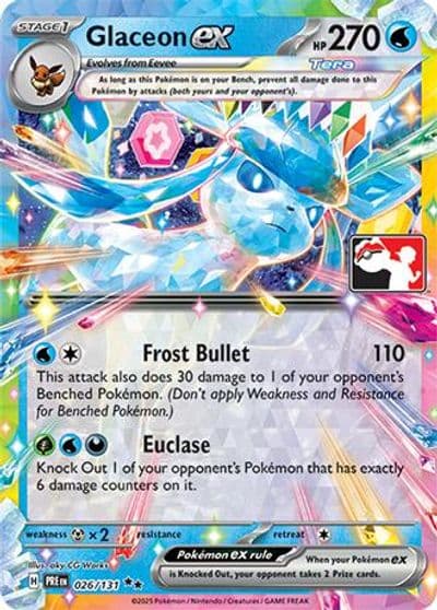 Glaceon ex Prize Pack Series Cards Pokemon card