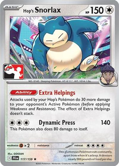 Hop's Snorlax Prize Pack Series Cards Pokemon card