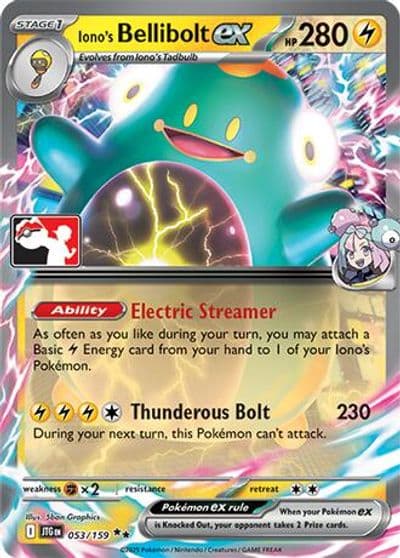 Iono's Bellibolt ex Prize Pack Series Cards Pokemon card