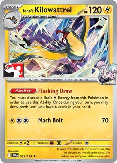 Iono's Kilowattrel Prize Pack Series Cards Pokemon card
