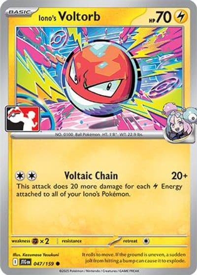Iono's Voltorb Prize Pack Series Cards Pokemon card