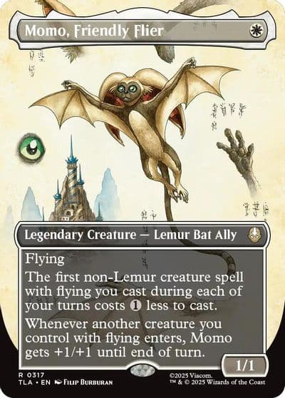Momo Friendly Flier Borderless Avatar: The Last Airbender Magic card