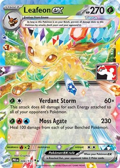 Leafeon ex Prize Pack Series Cards Pokemon card