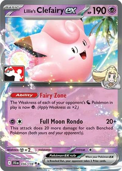 Lillie's Clefairy ex Prize Pack Series Cards Pokemon card