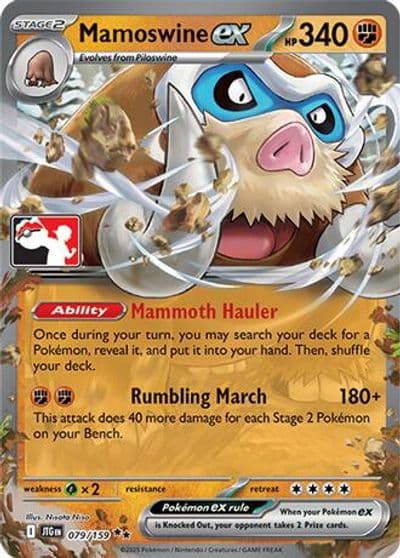 Mamoswine ex Prize Pack Series Cards Pokemon card