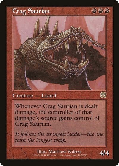Crag Saurian Mercadian Masques Magic card