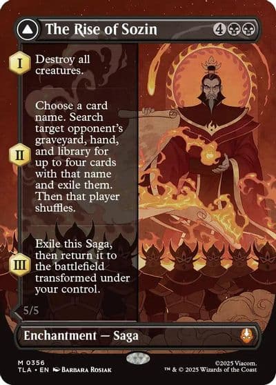 The Rise of Sozin Borderless Avatar: The Last Airbender Magic card