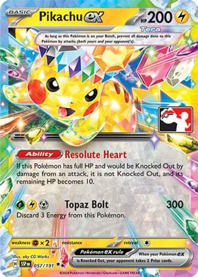 Pikachu ex Prize Pack Series Cards Pokemon card